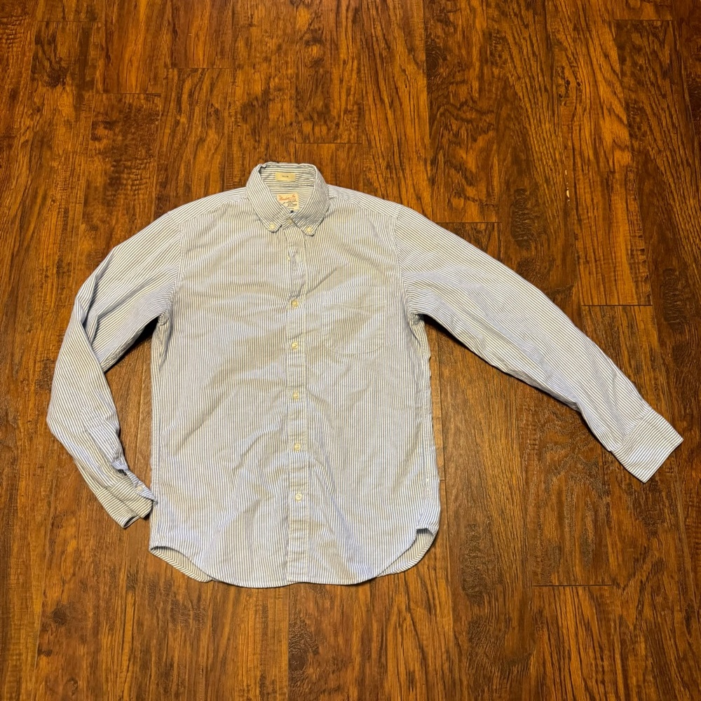 J. Crew Slim Fit Broken-In Oxford Stripe S AU764